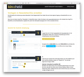 Schritt für Schritt zur Vorlage